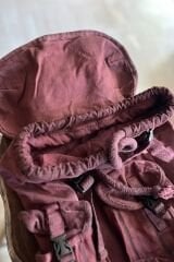 Old Cotton Ahtapot Çanta-Bordo Çizgili Cepli