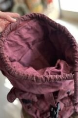 Old Cotton Ahtapot Çanta-Bordo Çizgili Cepli