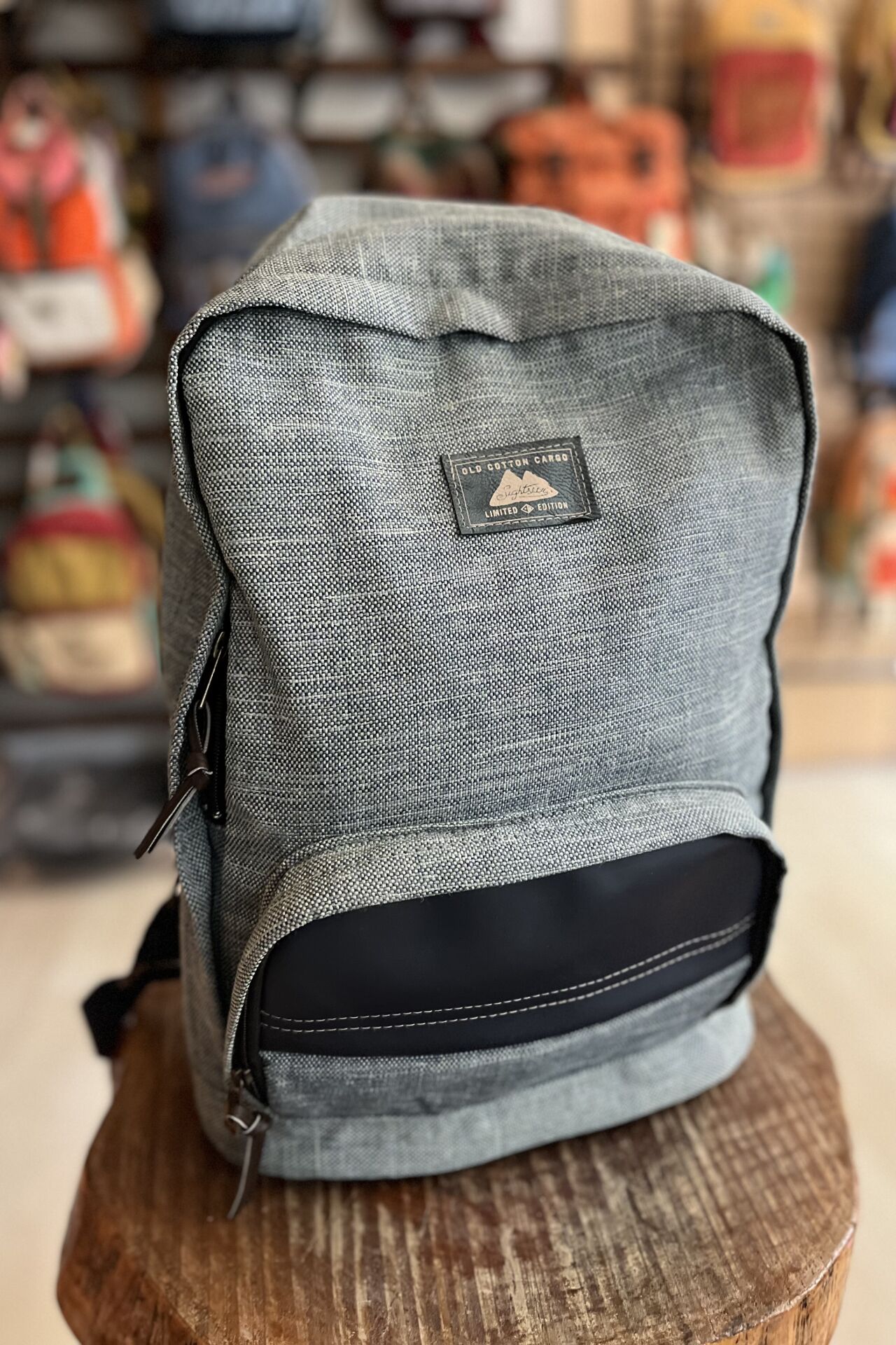 Old Cotton Komor Çanta-Mavi Kırçıllı