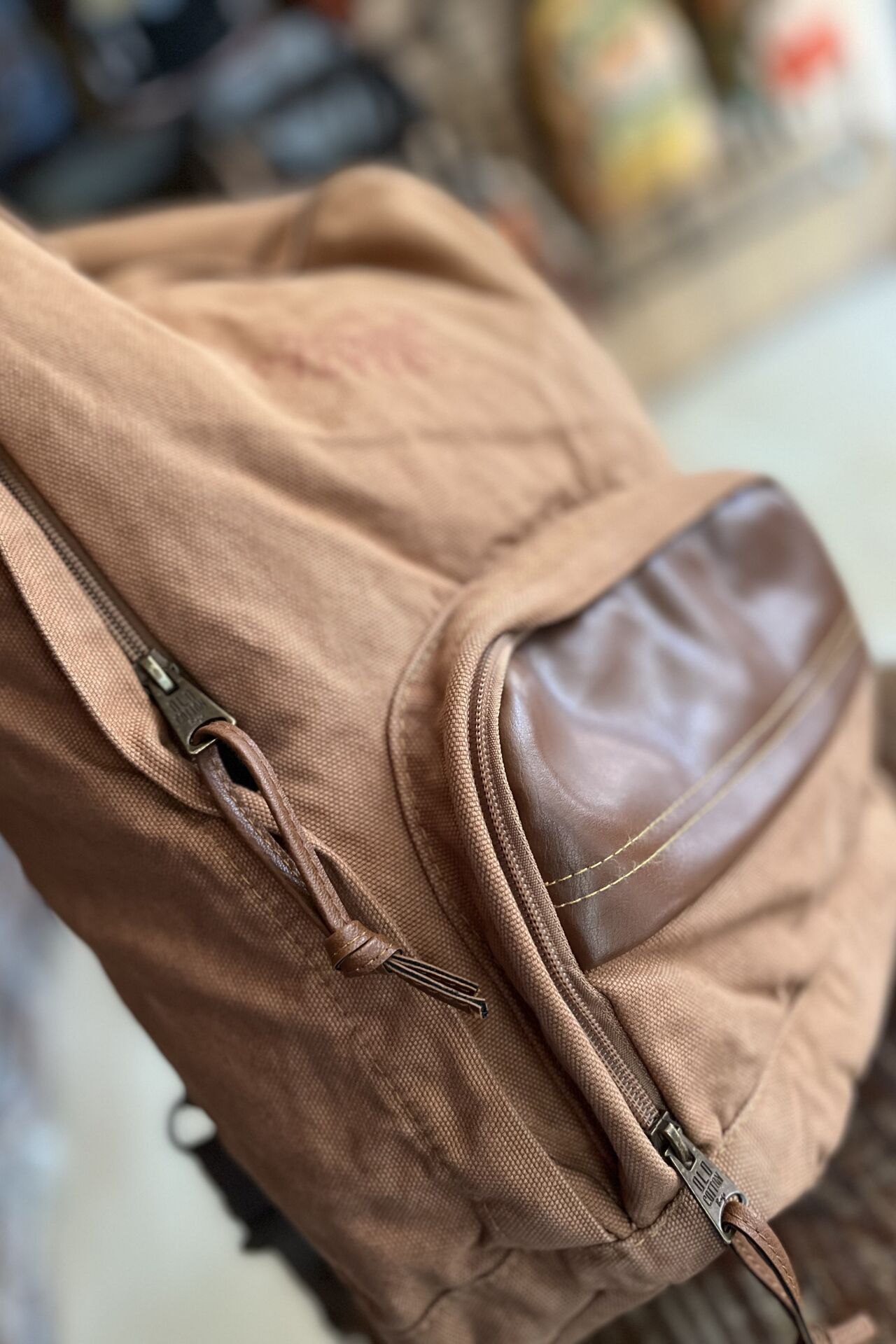 Old Cotton Komor Çanta-Camel