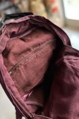 Old Cotton Dukha Çanta-Bordo