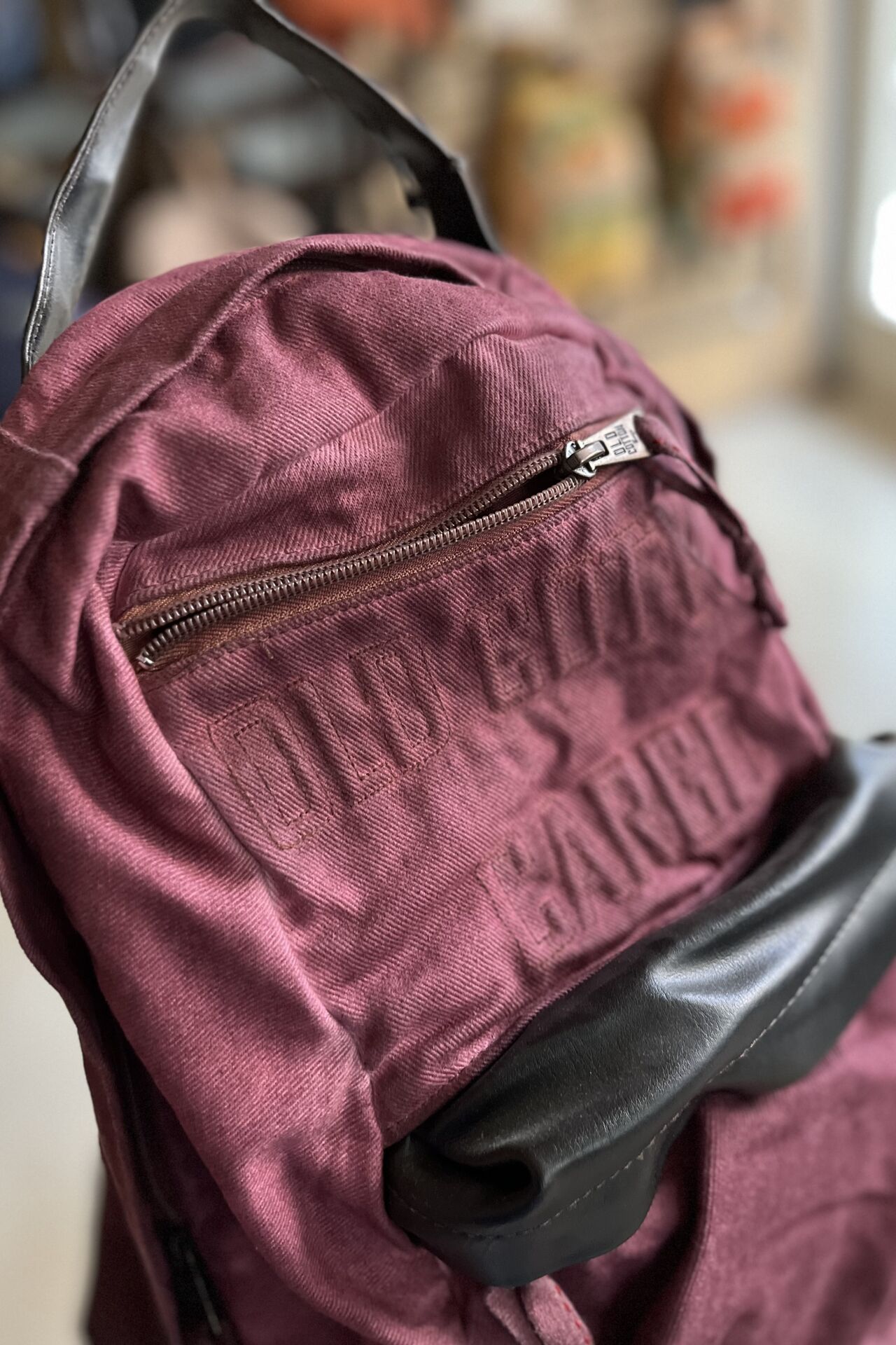 Old Cotton Dukha Çanta-Bordo Kabartmalı