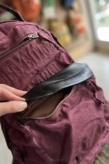 Old Cotton Dukha Çanta-Bordo Kabartmalı