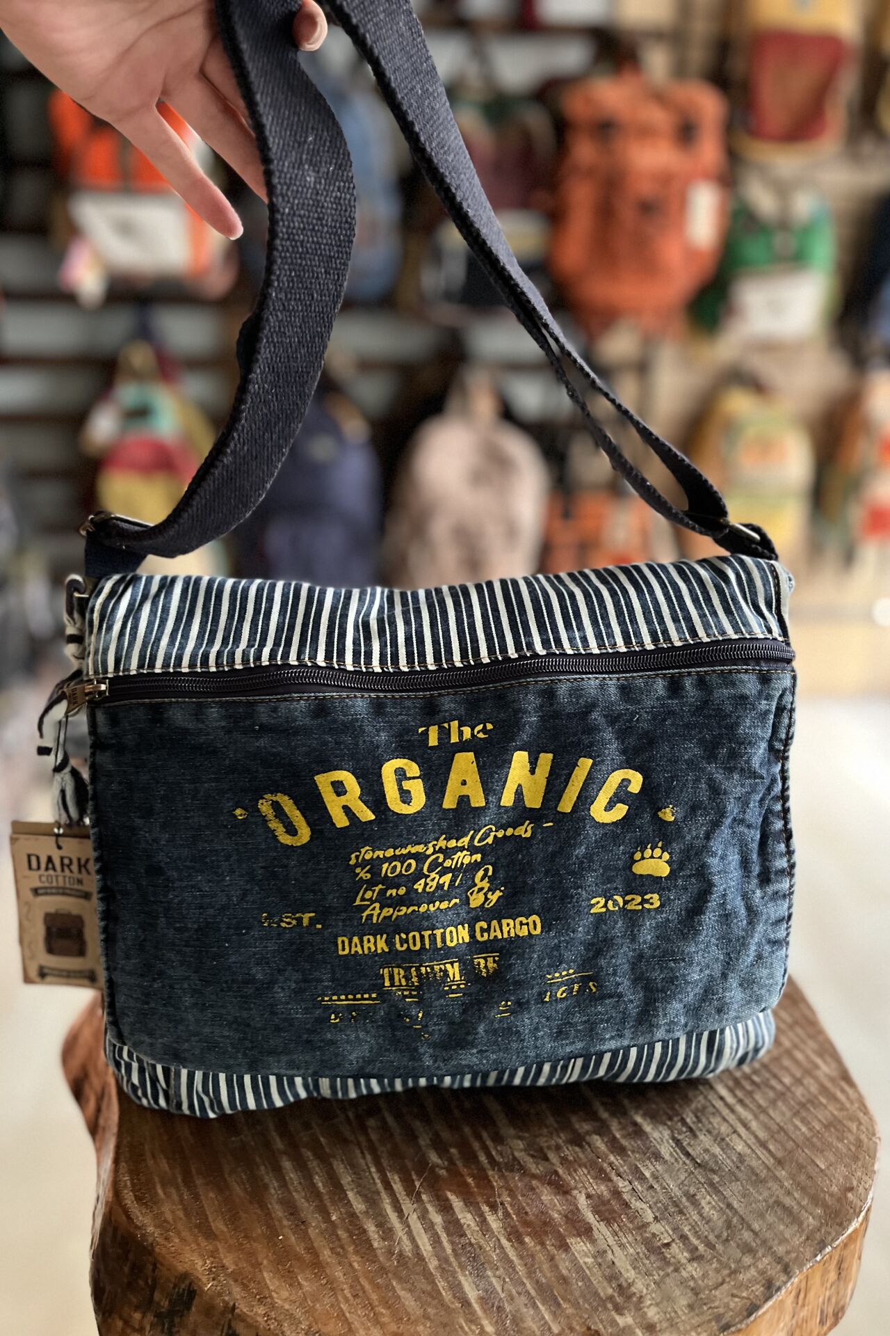 Dark Cotton Mulater-Çizgili Kot